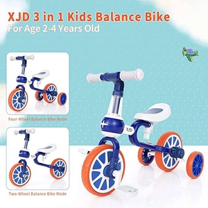 XJD 3-in-1 Toddler Tricycle Bike for 18 Months to 3 Years Old