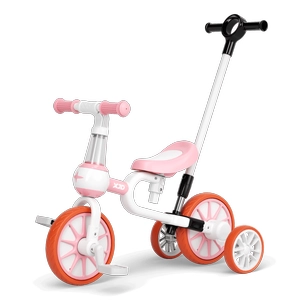 XJD 5-in-1 Toddler Tricycle Pink for Ages 2–4