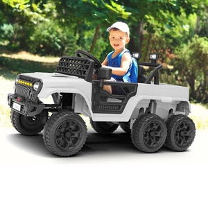 XJD Kids Electric Ride-On Truck White