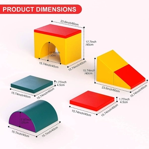 XJD Toddler Climbing Blocks 5 Piece Set Red Yellow