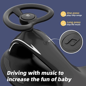 XJD Electric Wiggle Car Black