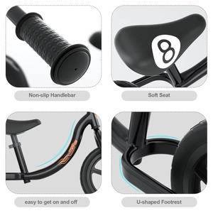 XJD Black Geometry Kids Balance Bike