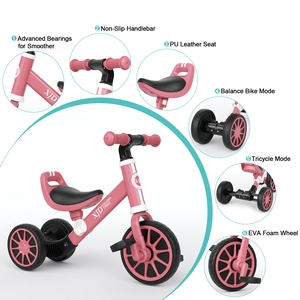 XJD 3-in-1 Kids Tricycle Pink