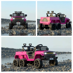 XJD Kids Electric Ride-On Truck Pink