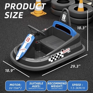 XJD Toddler Bumper Car Black