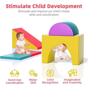 XJD Toddler Climbing Blocks 5 Piece Set Red Yellow
