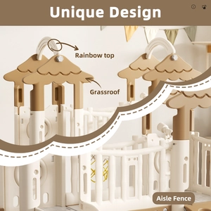 XJD 9-in-1 Toddler Slide Set Coffee
