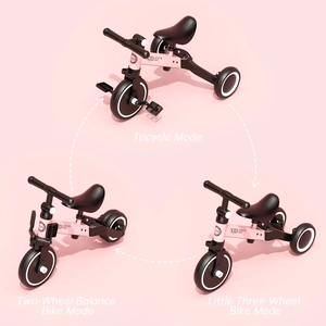 XJD 3-in-1 Kids Trike Pink