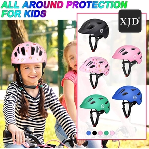 XJD Kids Bike Helmet Pink Flower