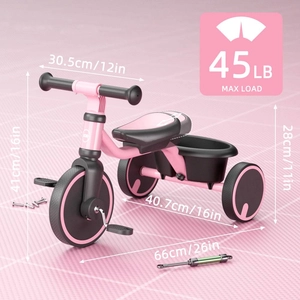 XJD Toddler Training Balance Bike Pink