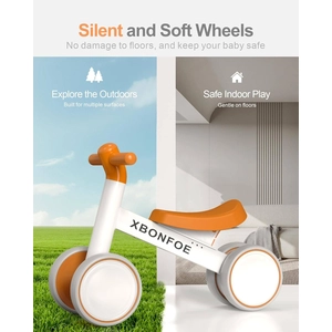 XBONFOE Balance Bike Brownish White