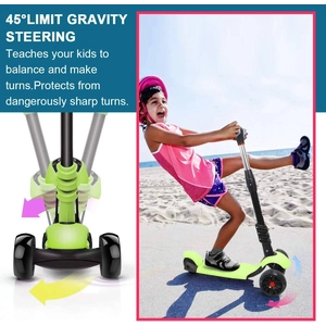 XJD Toddler Scooter 3 Wheels Green