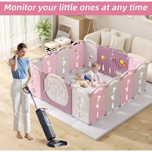 XJD Foldable Playpen Pink