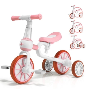 XJD 3-in-1 Toddler Tricycle Bike Pink