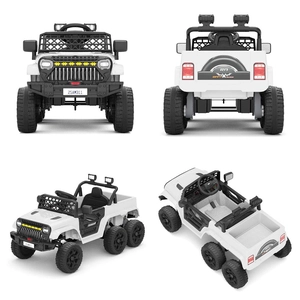 XJD Kids Electric Ride-On Truck White