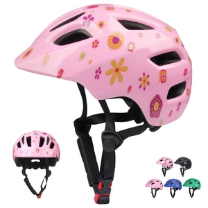 XJD Kids Bike Helmet Pink Flower