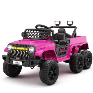 XJD Kids Electric Ride-On Truck Pink