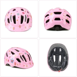 XJD Kids Bike Helmet Pink Flower