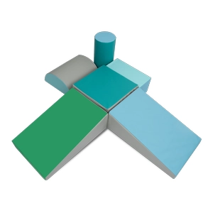 XJD Toddler Climbing Blocks 6 Piece Set Blue Green