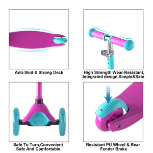 XJD Colorful Kids Scooter Pink