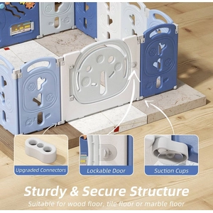 XJD Foldable Playpen Blue